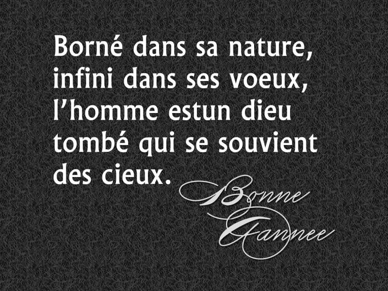 Vœux Nouvel An 2026 : Borné dans sa nature, infini dans ses vœux