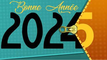 Image présentant une fermeture éclaire s'ouvrant sur l'année 2025.