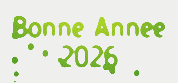 gif bonne année 2026 effet métal fondu.
