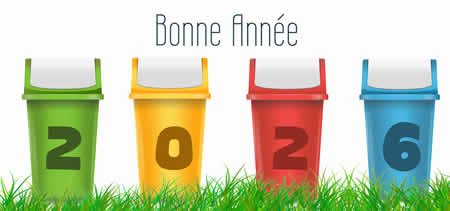 Image 2027 avec des poubelles pour la collecte séparée