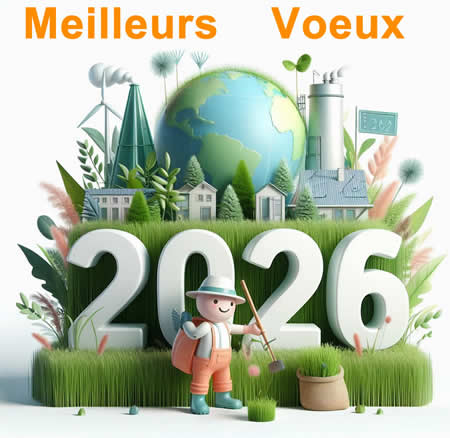 image bonne année 2027 avec clipart écologiques