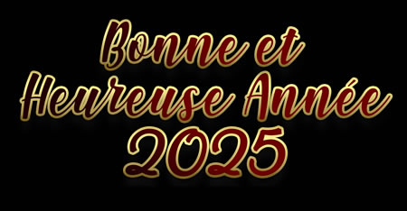 Image souhaits de fin d'année : bonne et heureuse année 2025